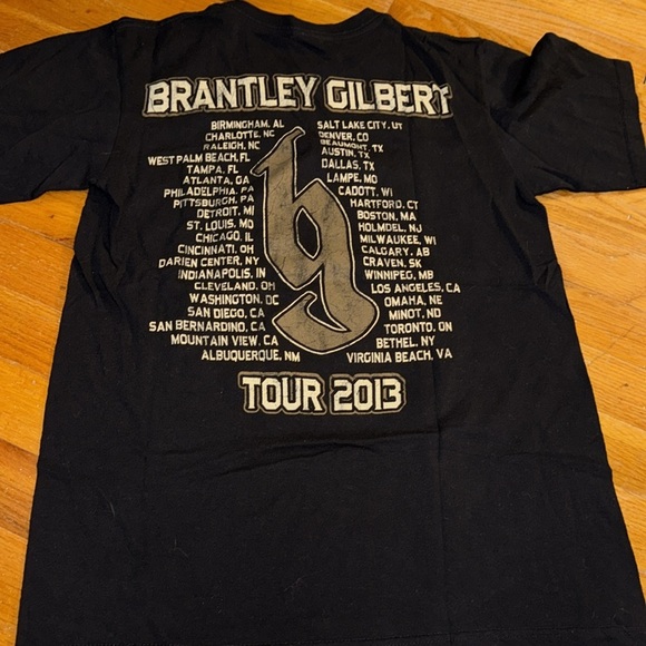 2013 Brantley Gilbert - Tour - Black Shirt - SM - Anvil LET’s RIDE Concert - Picture 4 of 4
